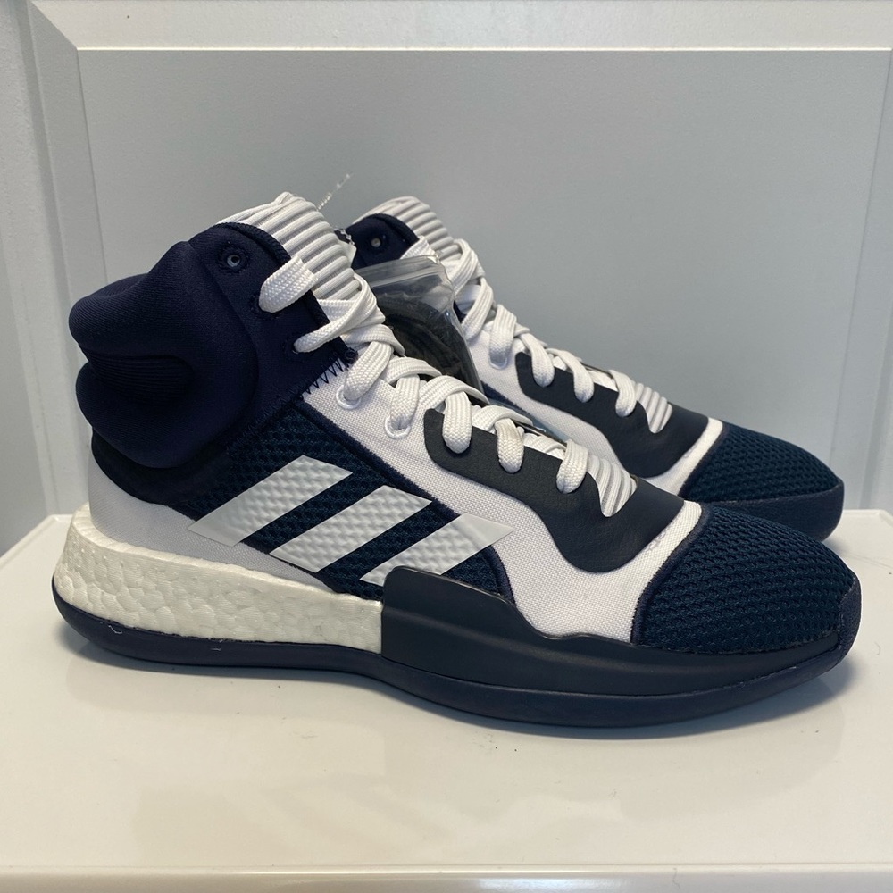 Adidas Marquee Blue Mid Top Basketball Shoes Sz 7